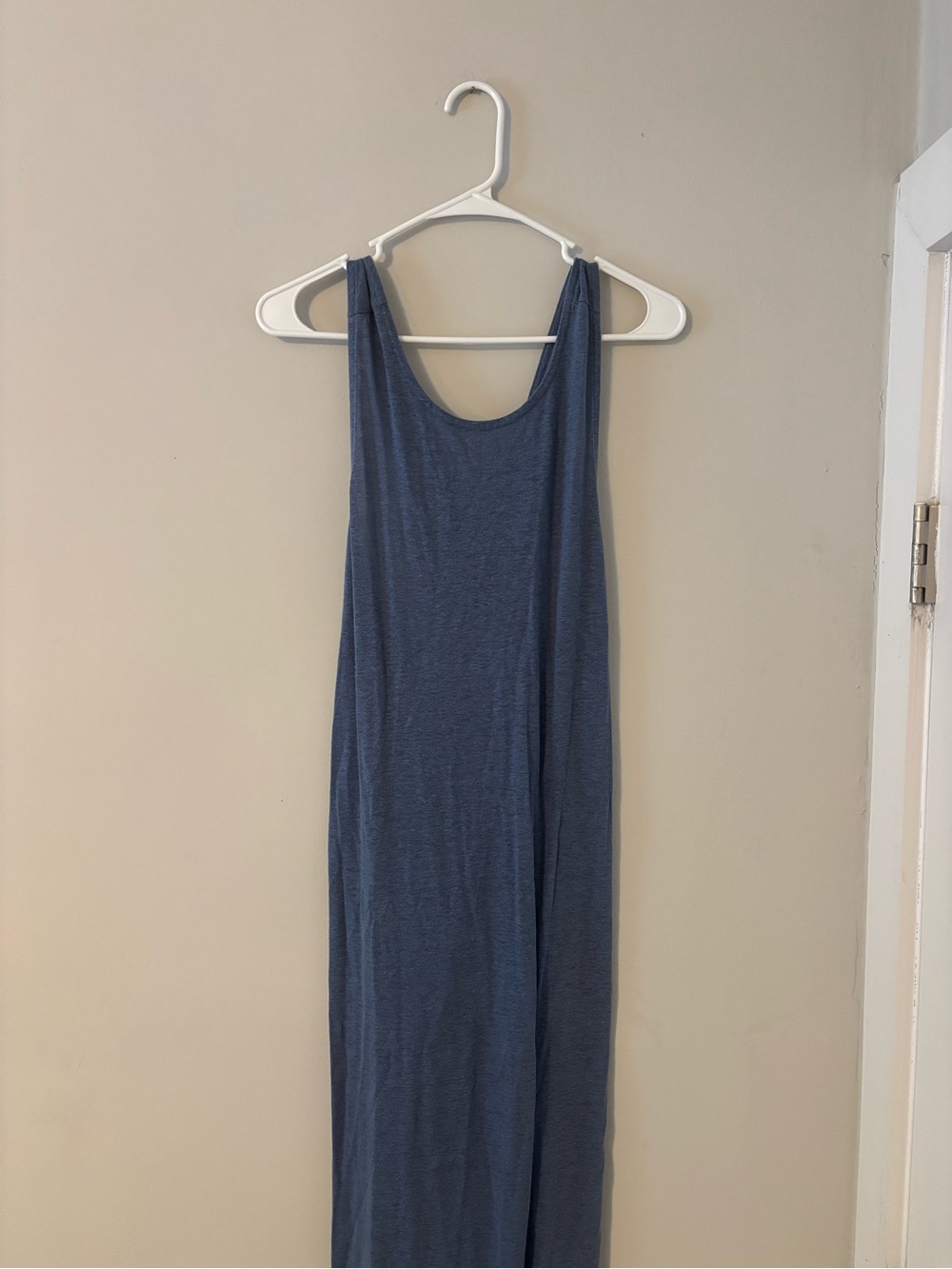 aerie Sleeveless Slate Blue Maxi Slip Dress